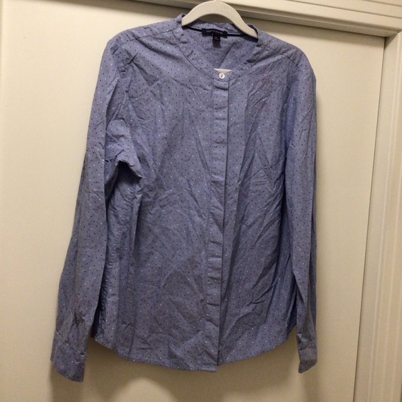 Womens Tommy Hilfiger Polka Dot Button Down Top - Picture 1 of 5
